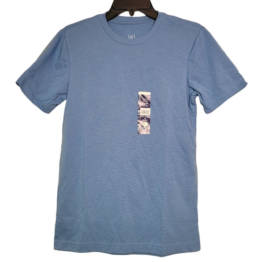 George Men's Crew Neck Short Sleeve Moisture Wicking Tee Blue Ash X-Small